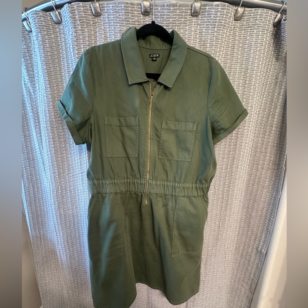 J.Crew Green Short Sleeve Dress-Sz16